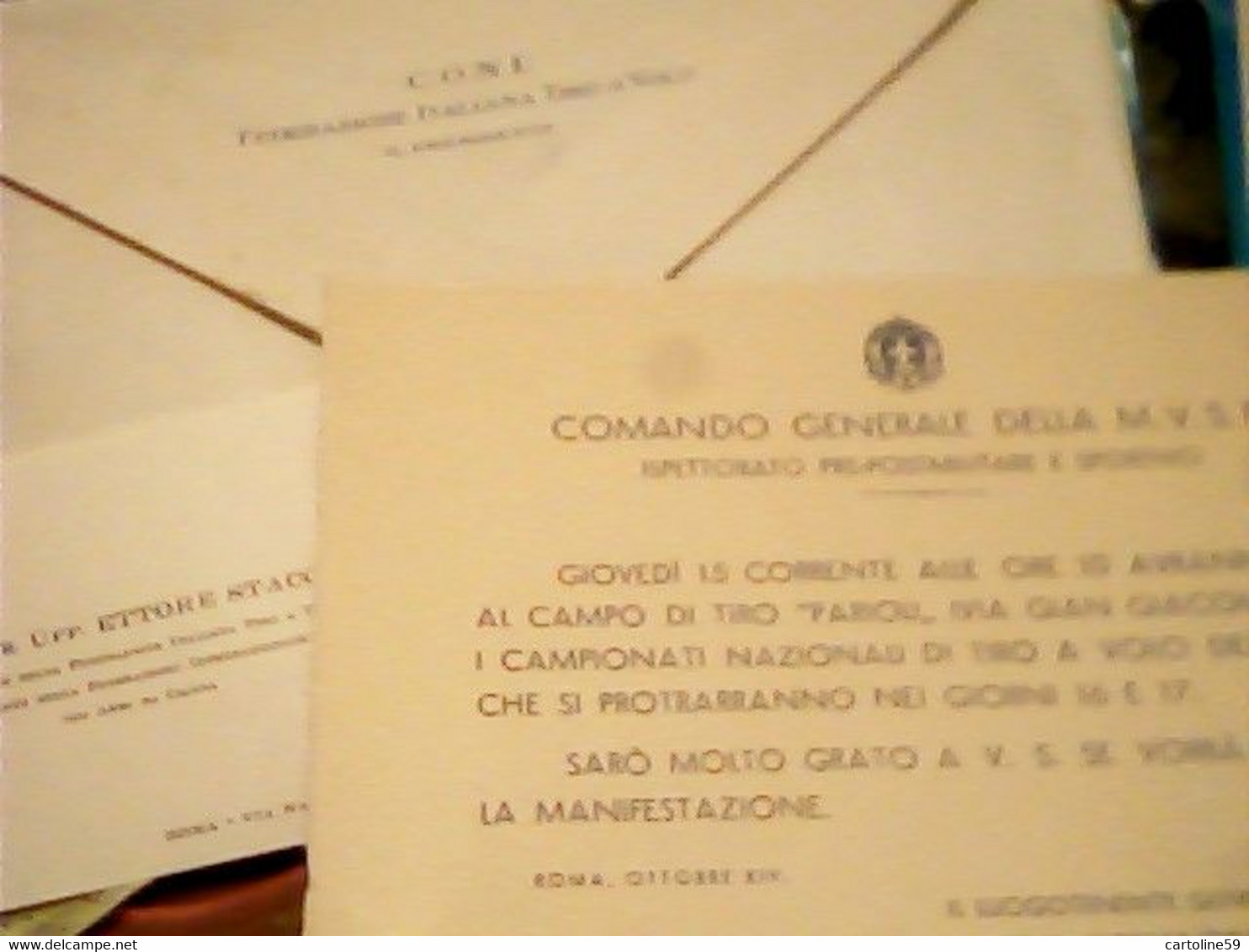 BUSTA LETTERA CONI EPOCA FASCISTA COMANDO MVSN GARE TIRO VOLO MILIZIA  AL PARIOLI ROMA 1935 IF9898 - Tir (Armes)