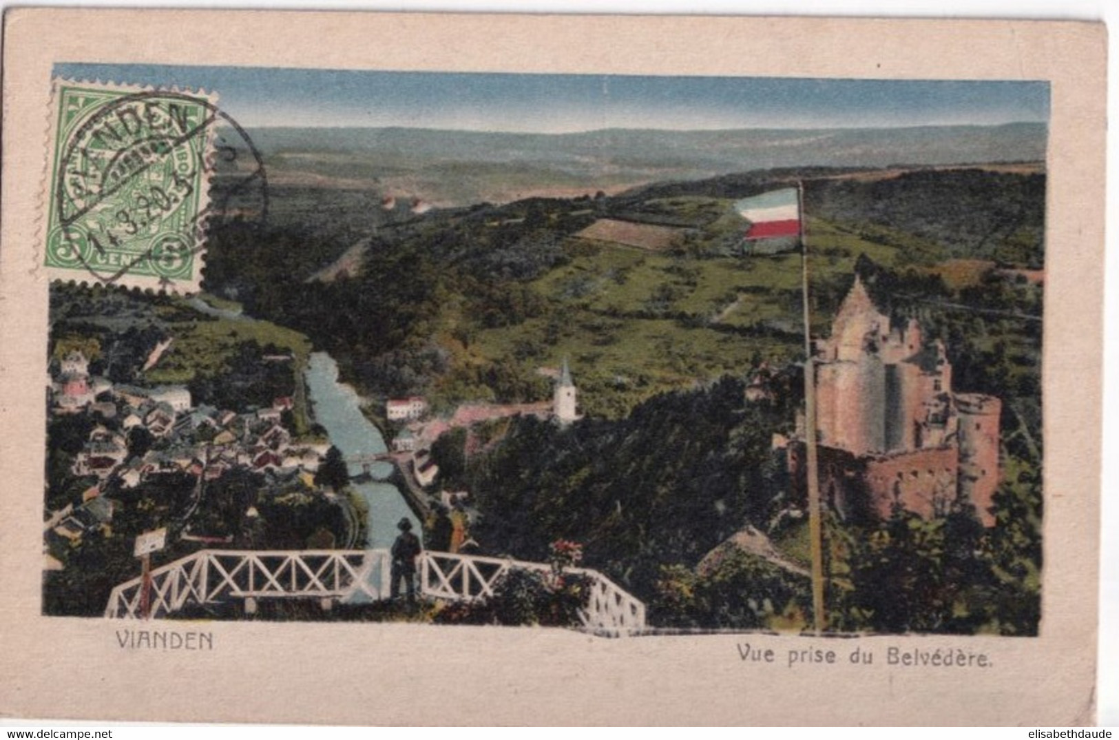 LUXEMBOURG - 1920 - CARTE De VIANDEN => SALONIQUE (GRECE) ! - 1907-24 Ecusson