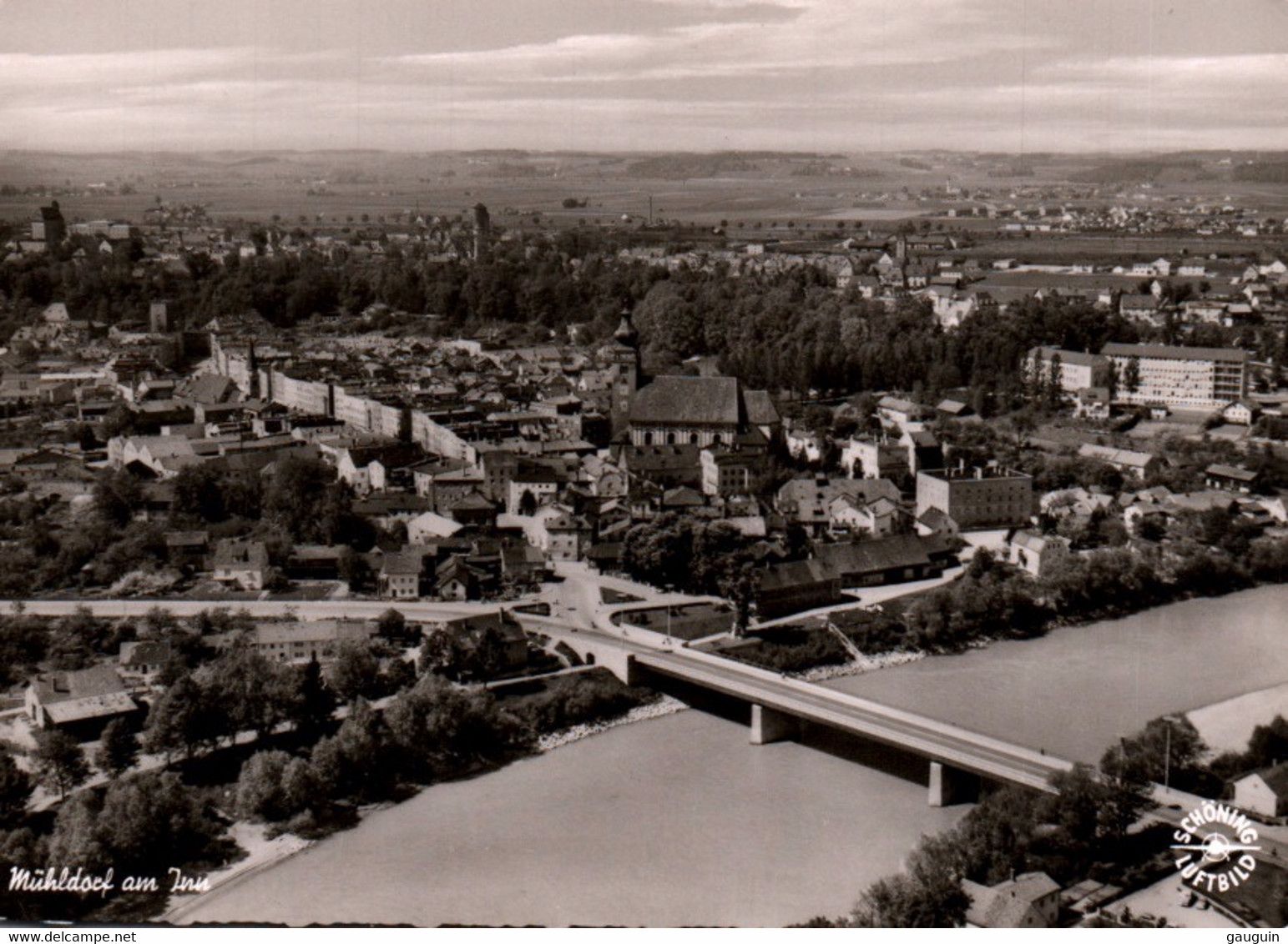 CPSM - MÜHLDORF Am Inn - Vue Aérienne De La Ville ... LOT 3 CP - Muehldorf