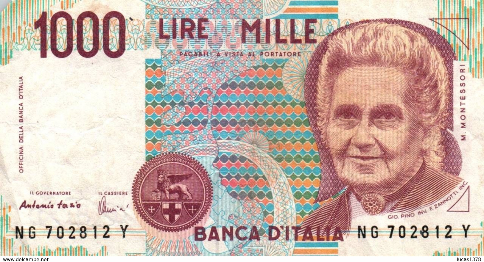 4 BILLETS 1000 Lire "Montessori" - 1000 Lire