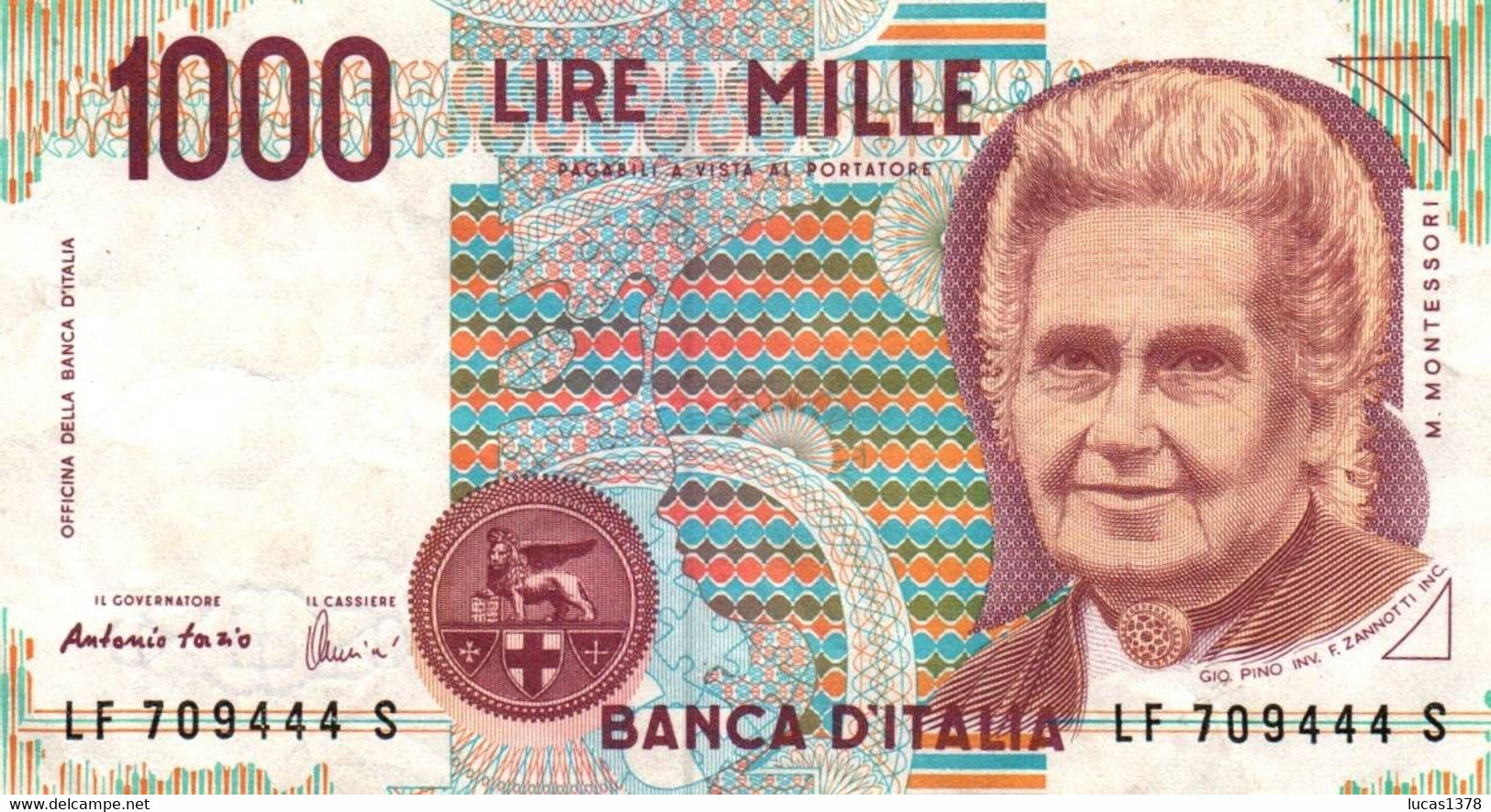 4 BILLETS 1000 Lire "Montessori" - 1000 Liras