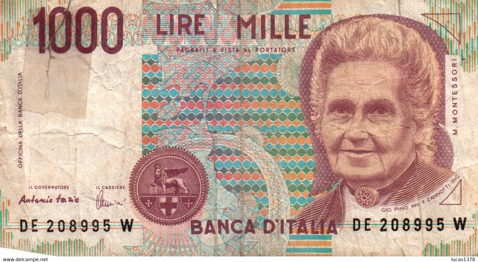 4 BILLETS 1000 lire "Montessori"