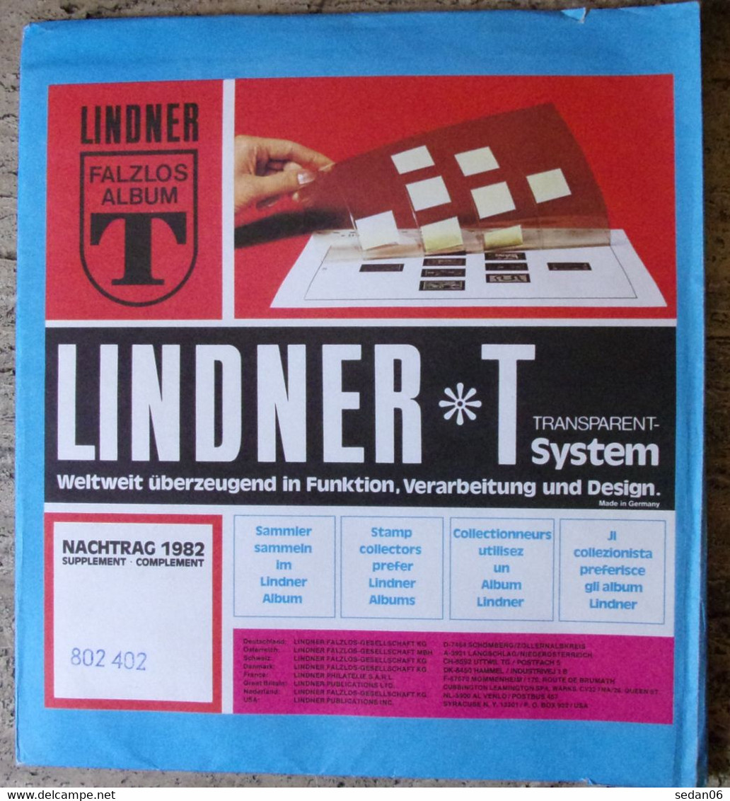 Lindner - Feuilles NEUTRES LINDNER-T REF. 802 402 P (4 Bandes) (paquet De 10) - For Stockbook