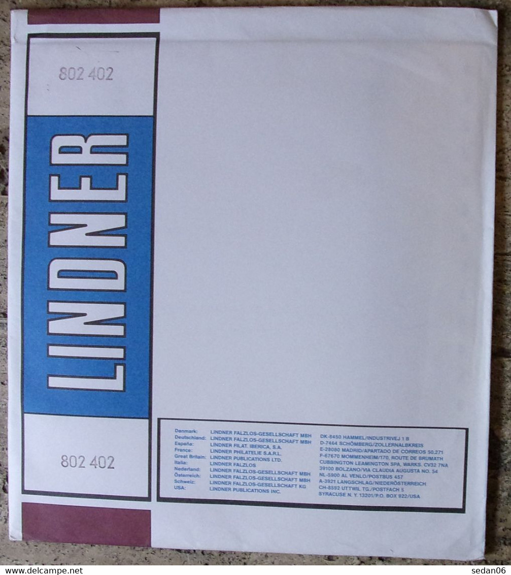 Lindner - Feuilles NEUTRES LINDNER-T REF. 802 402 P (4 Bandes) (paquet De 10) - A Nastro