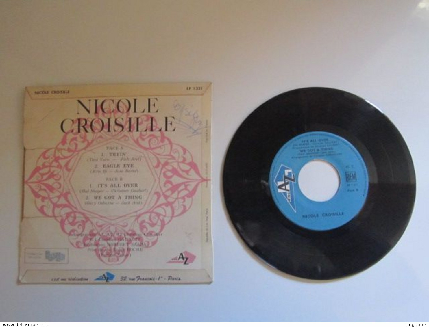 1968 Vinyle 45 Tours Nicole Croisille – Tryin' / Eagle Eye / It's All Over / We Got A Thing - Soul - R&B