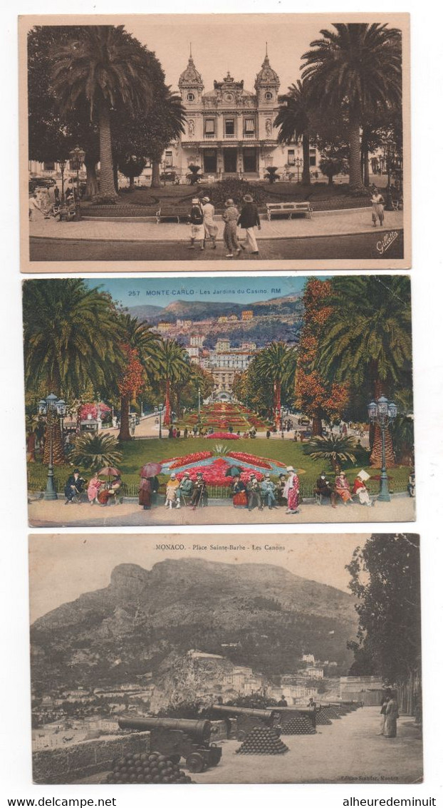 Lot 8 Cpa"MONACO-MONTE-CARLO"MUSEE OCEANOGRAPHIQUE"CASINO La Salle Des Concerts"les Jardins"les Canons"palais Du Prince" - Collections & Lots