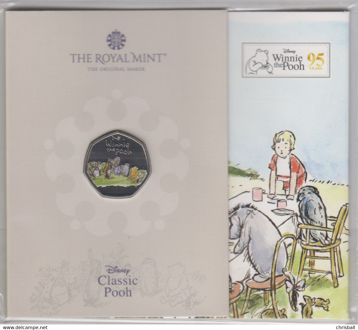 UK 50p Winnie The Pooh & Friends - Brilliant Unc Coloured Coin BU Royal Mint Pres/Pack - 50 Pence