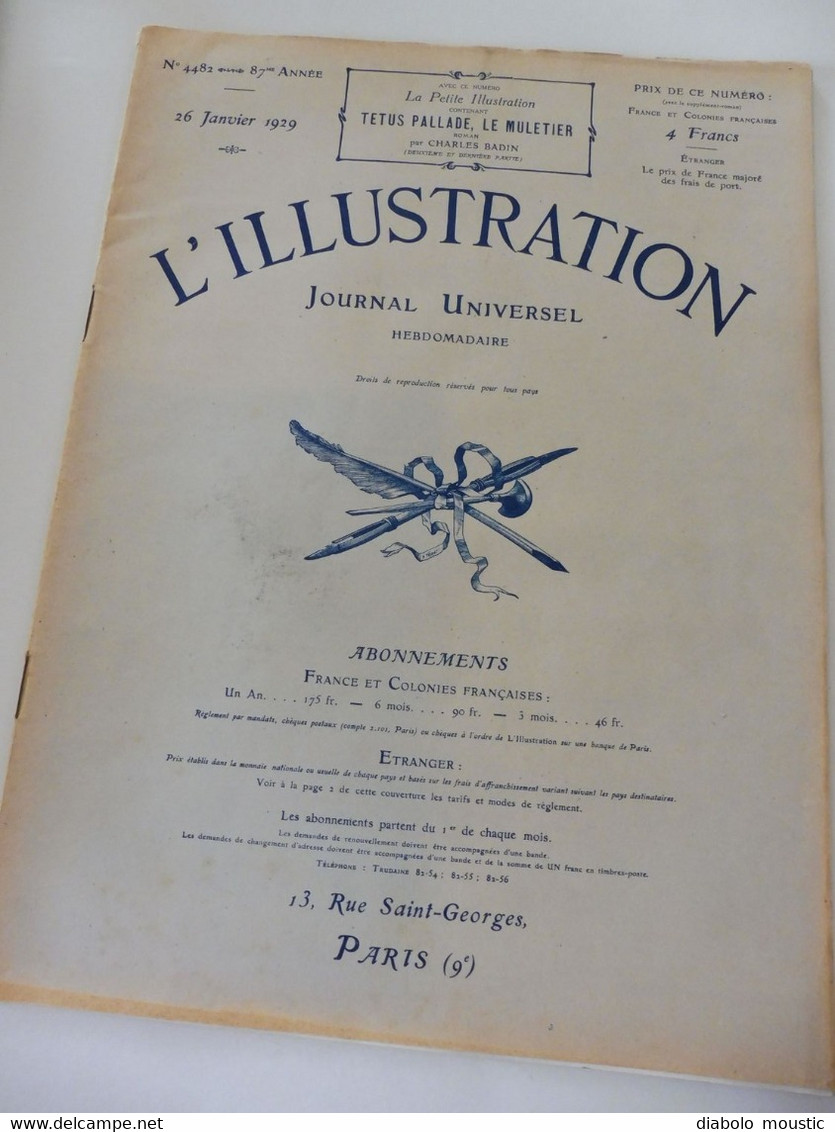 1929 : Chine; Les Souverains Belges Aux Sports D'hiver ; Exposition De La RELIURE; Ameublement; Armée Du Salut; Etc - L'Illustration