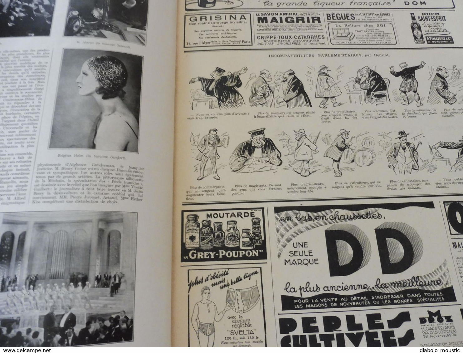 1929 : Chine; Les souverains belges aux sports d'hiver ; Exposition de la RELIURE; Ameublement; Armée du Salut; etc
