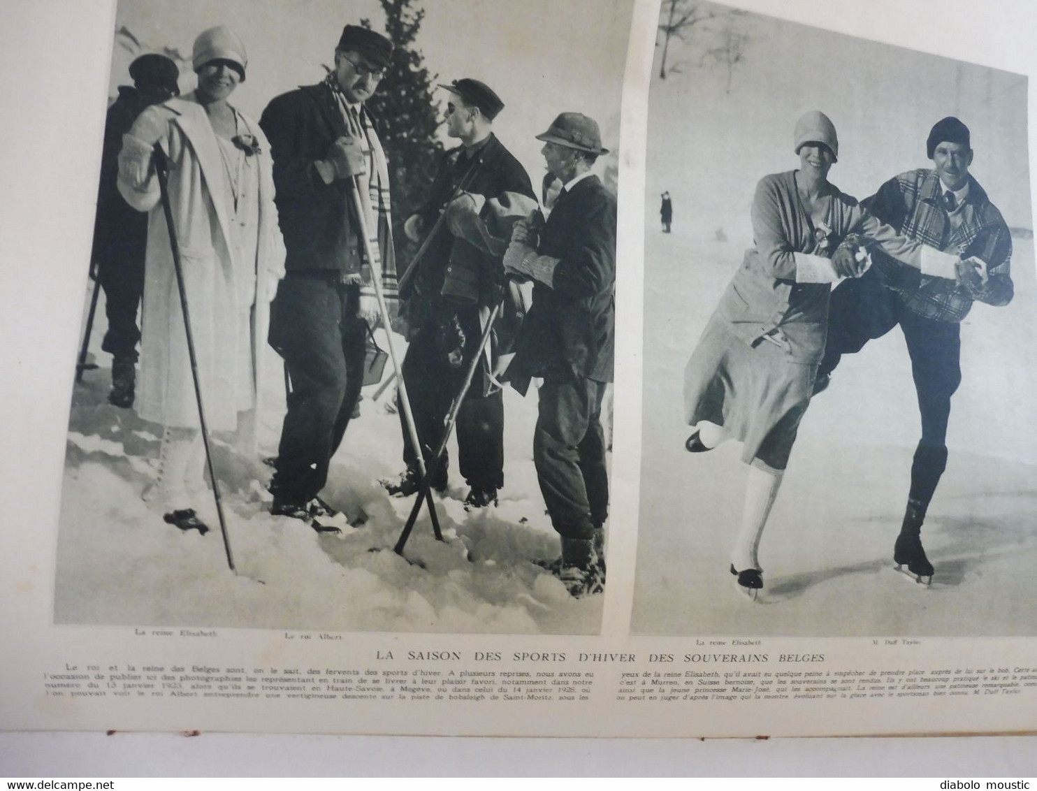 1929 : Chine; Les souverains belges aux sports d'hiver ; Exposition de la RELIURE; Ameublement; Armée du Salut; etc
