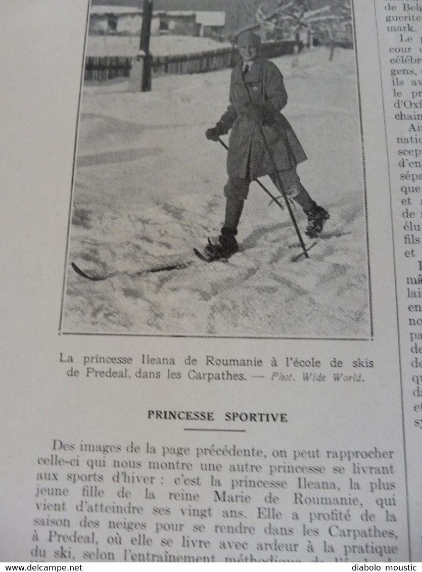 1929 : Chine; Les souverains belges aux sports d'hiver ; Exposition de la RELIURE; Ameublement; Armée du Salut; etc