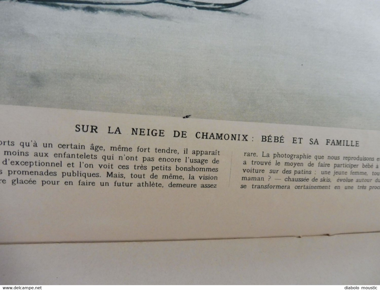 1929 :Bébé à Ski-landeau à Chamonix; Chine;  Reine Emma Des Pays-Bas; Armée Du Salut; Pub SIX Citroën; Etc - L'Illustration