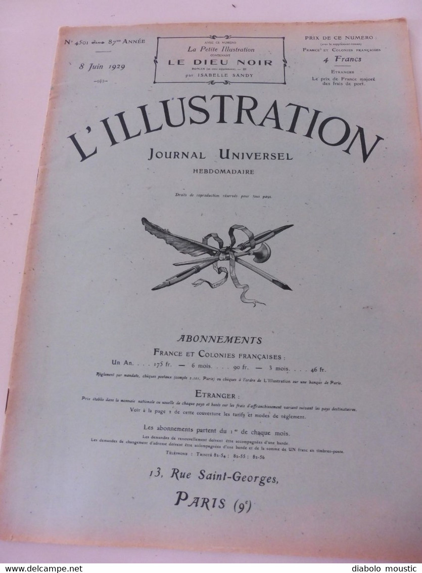 1929 :Croisière D'Alain Gerbault; Fête Des Narcisses à Montreux; Moulin De La Roche à Jouy-St-Prest; Etc - L'Illustration