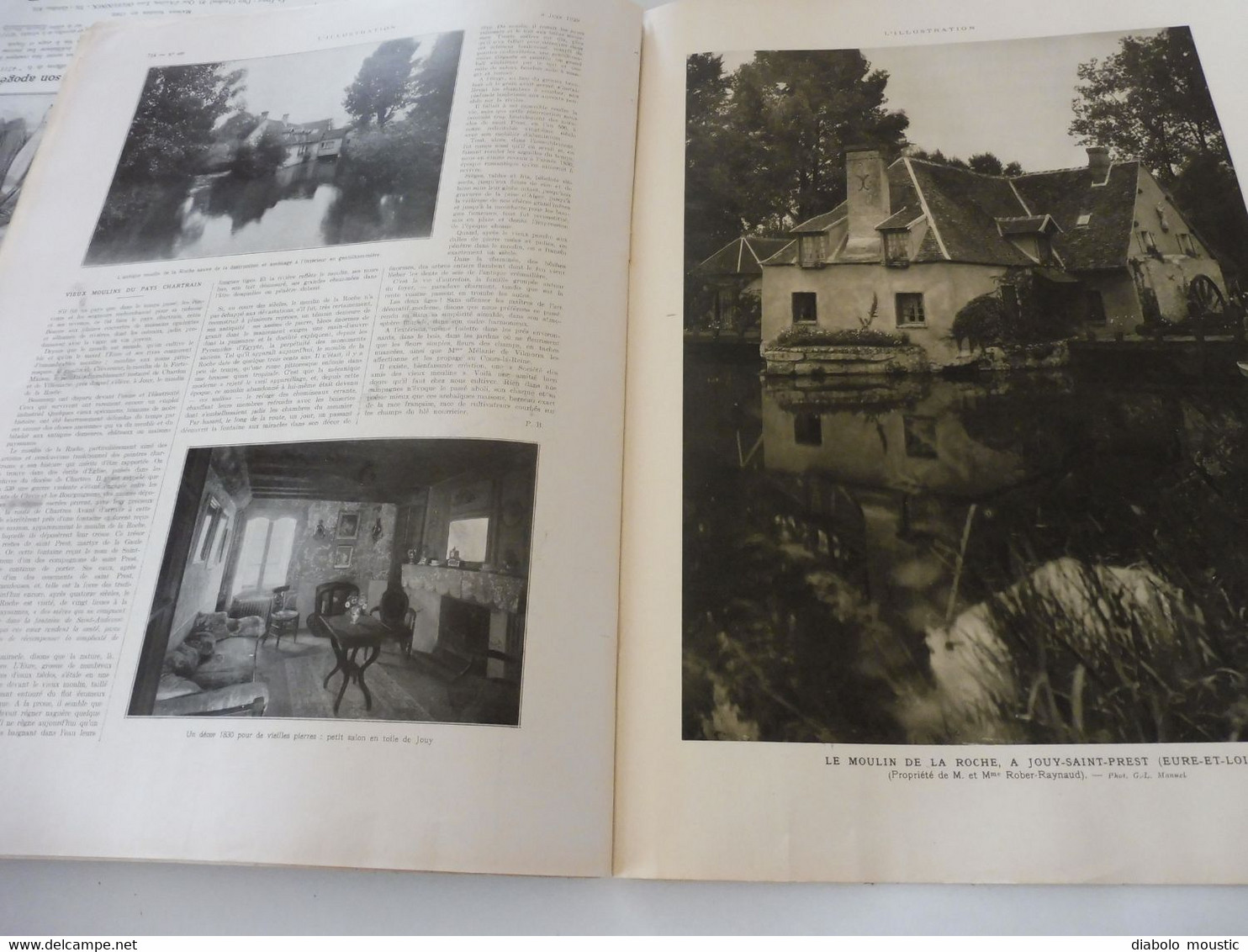 1929 :Croisière d'Alain Gerbault; Fête des narcisses à Montreux; Moulin de la Roche à Jouy-St-Prest; etc