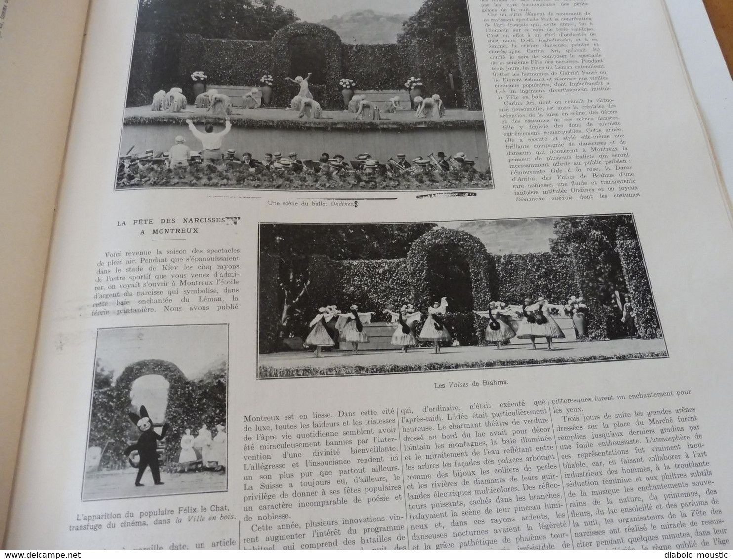 1929 :Croisière d'Alain Gerbault; Fête des narcisses à Montreux; Moulin de la Roche à Jouy-St-Prest; etc