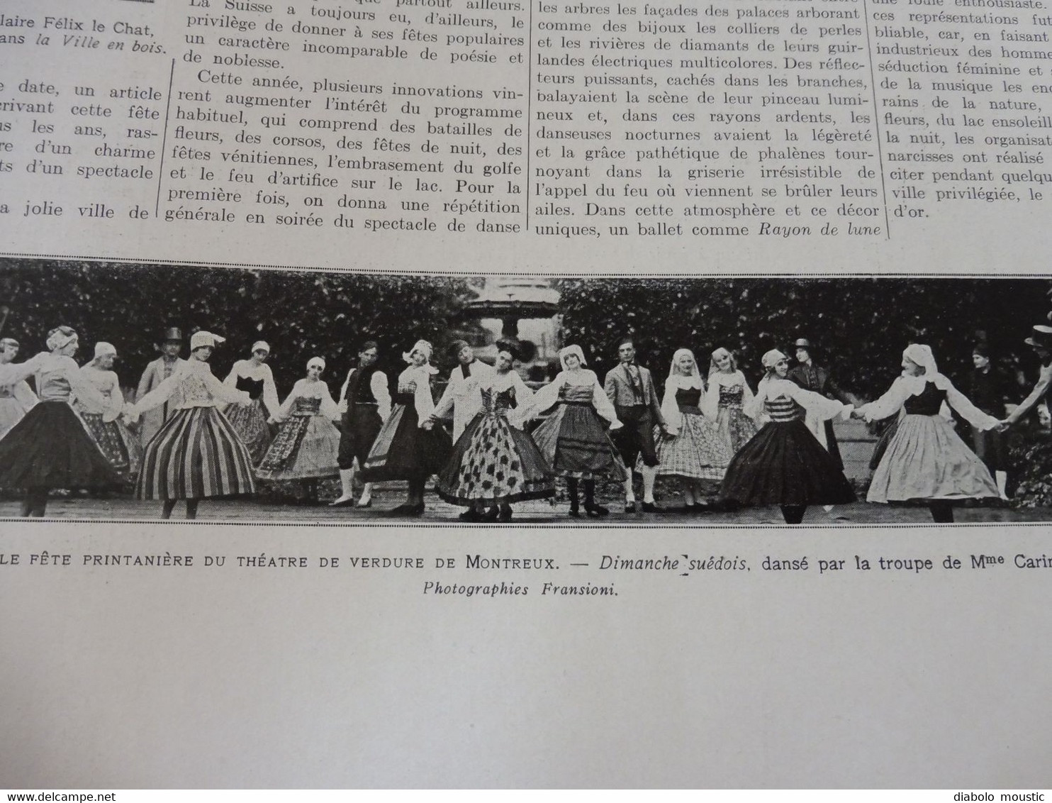 1929 :Croisière d'Alain Gerbault; Fête des narcisses à Montreux; Moulin de la Roche à Jouy-St-Prest; etc