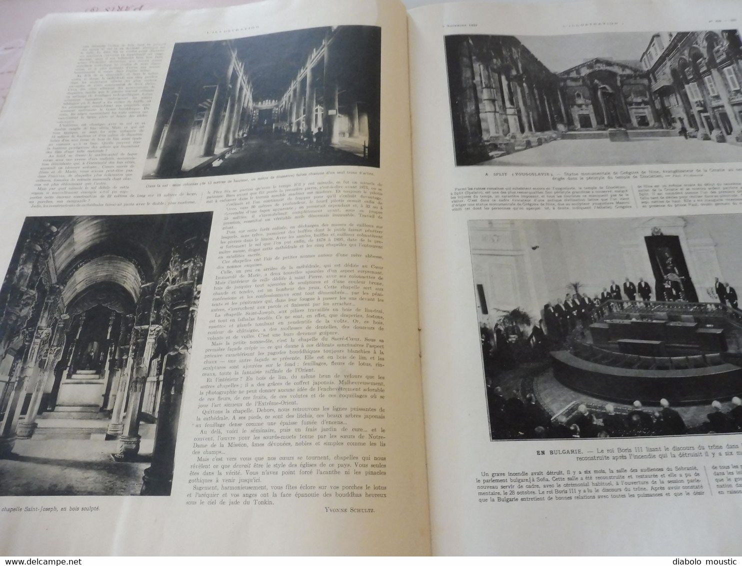 1929 : CHINE;  Disparition du Marché de La Madeleine; Le château de Grand-Vaux; etc