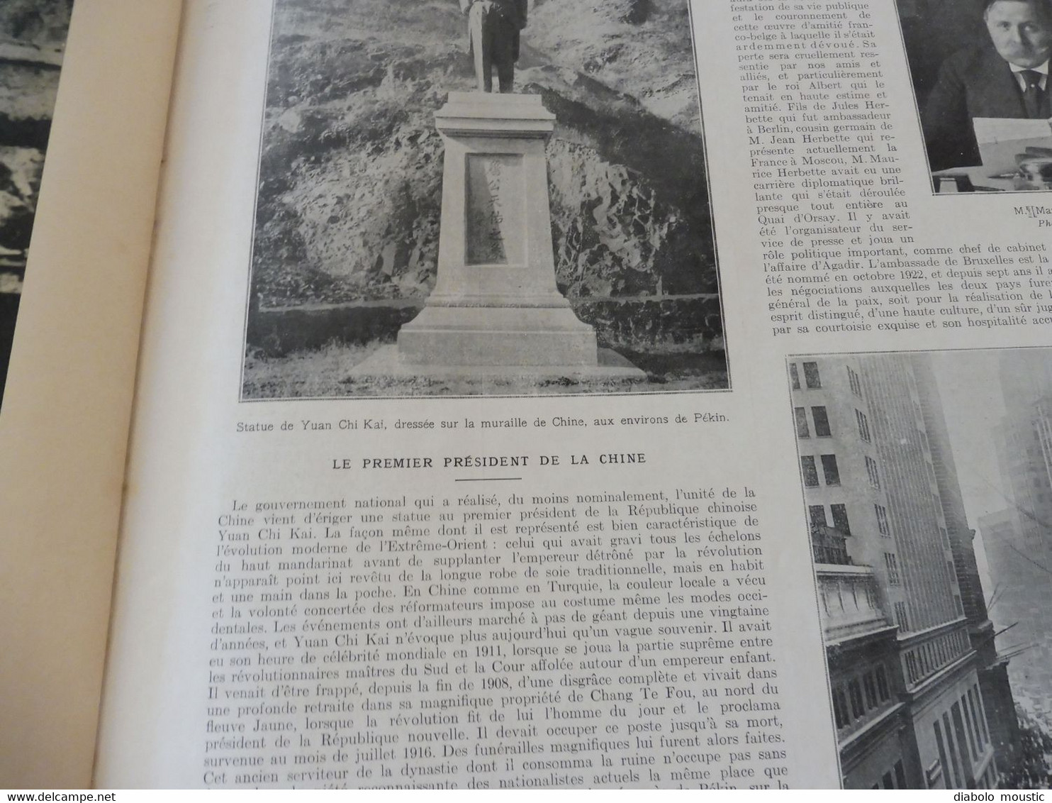 1929 : CHINE;  Disparition du Marché de La Madeleine; Le château de Grand-Vaux; etc