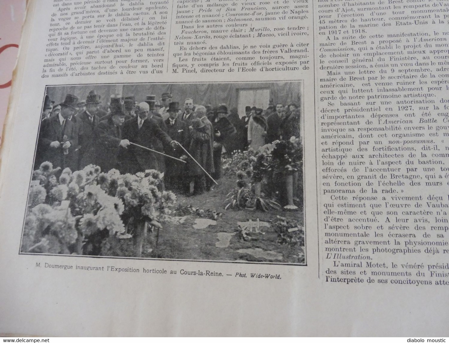 1929 : CHINE;  Disparition du Marché de La Madeleine; Le château de Grand-Vaux; etc