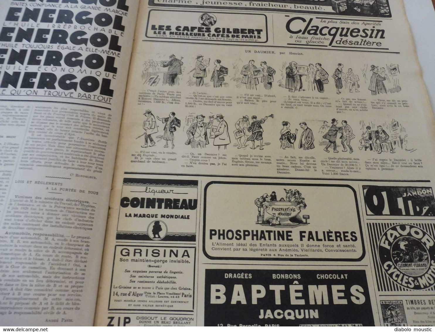 1929 : CHINE;  Disparition du Marché de La Madeleine; Le château de Grand-Vaux; etc