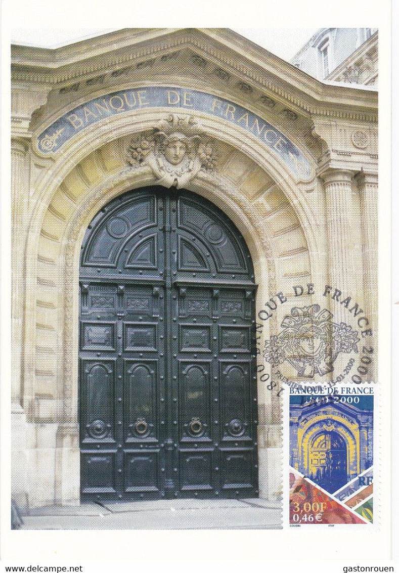 France Carte Maximum Paris 2000 3299 Banque De France - 2000-2009