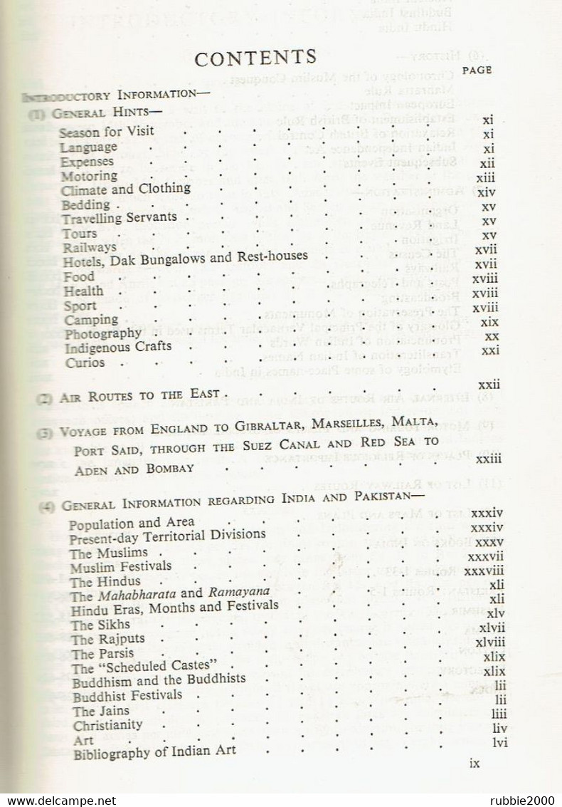 MURRAY S HANDBOOK INDIA PAKISTAN BURMA AND CEYLON 1959 GUIDE DE VOYAGE INDE PAKISTAN BIRMANIE CEYLAN - Azië