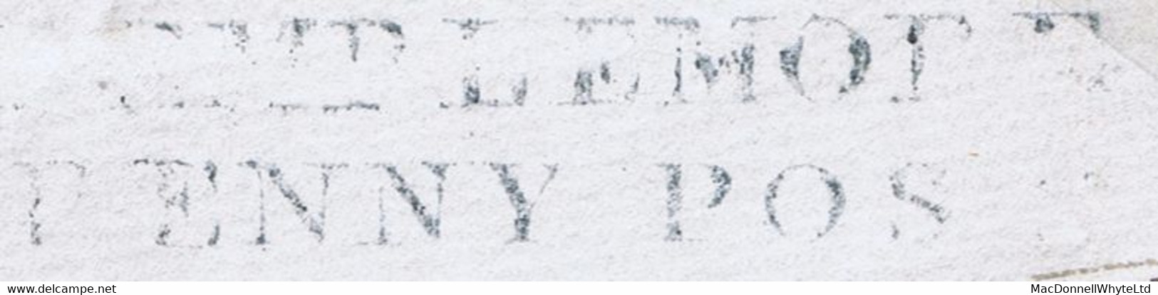 Ireland Tipperary Dublin Penny Post 1835 Cover To Dundrum Dublin TEMPLEMORE/PENNY POST And DUBLIN/1d/PENNY POST - Préphilatélie