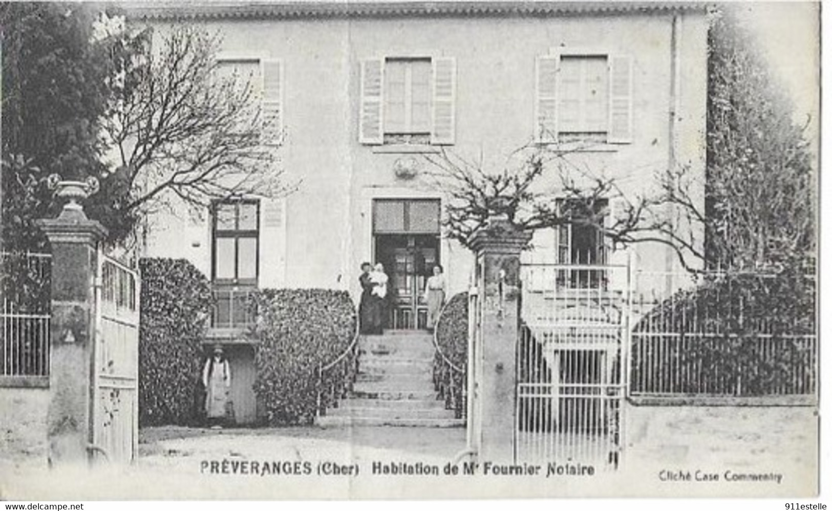 18 PREVERANGES . HABITATION  DE Me FOURNIER  . NOTAIRE ( Leger Pli ) - Préveranges