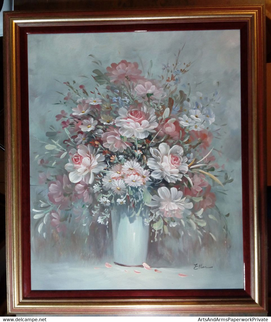 Nature Morte : Vase à Fleurs Avec Fleurs, Ellen/ Still Life: Flower Vase With Flowers, Ellen - Olii