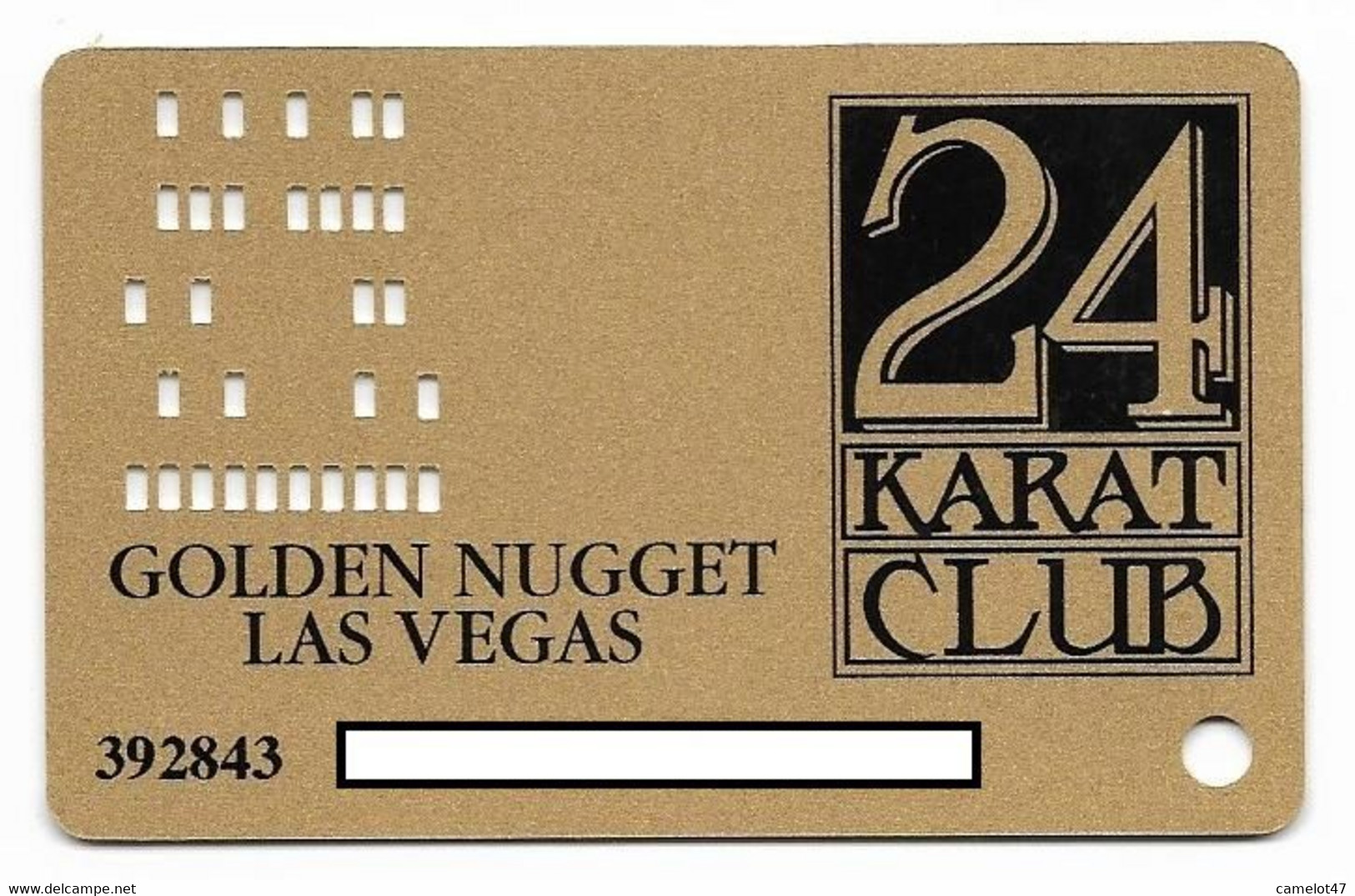 Golden Nugget Casino, Las Vegas, Older Used Slot Or Player's Card,  # Goldennugget-1 - Casinokarten