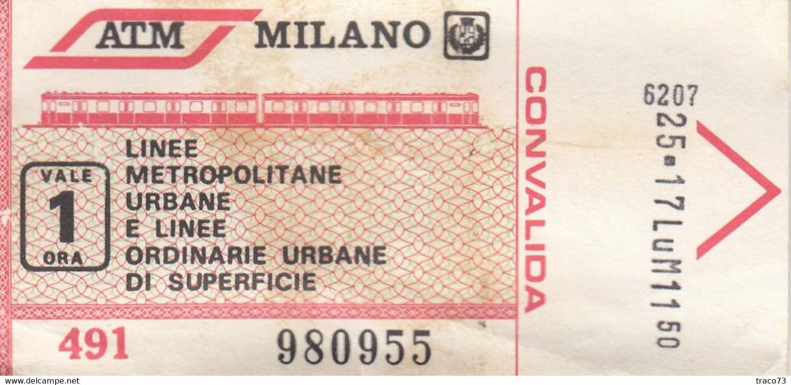 MILANO  - ATM /  Metropolitane -  Urbane E Linee Ordinarie Urbane Di Superficie  _ Biglietto - Europe