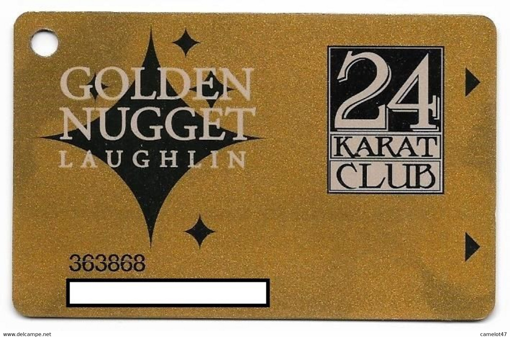 Golden Nugget Casino, Laughlin, NV, U.S.A., Older Used Slot Or Player's Card, # Goldennugget-14 - Casinokarten