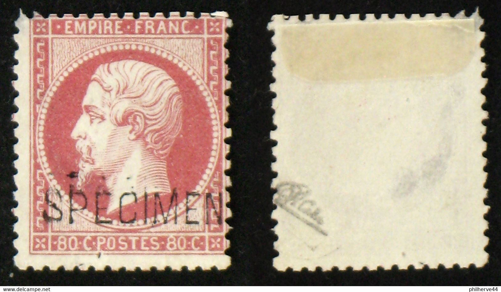 N° 24d SPECIMEN 80c Napoleon Neuf NSG B Cote 1350€ Signé Calves - Specimen