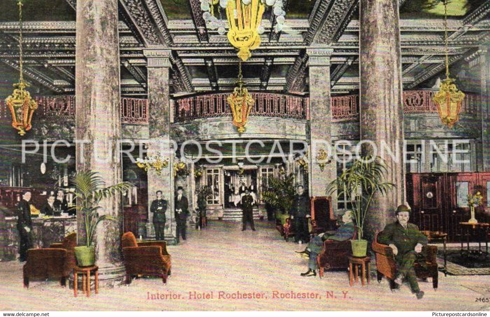 INTERIOR HOTEL ROCHESTER OLD COLOUR POSTCARD ROCHESTER NEW YORK USA AMERICA - Rochester