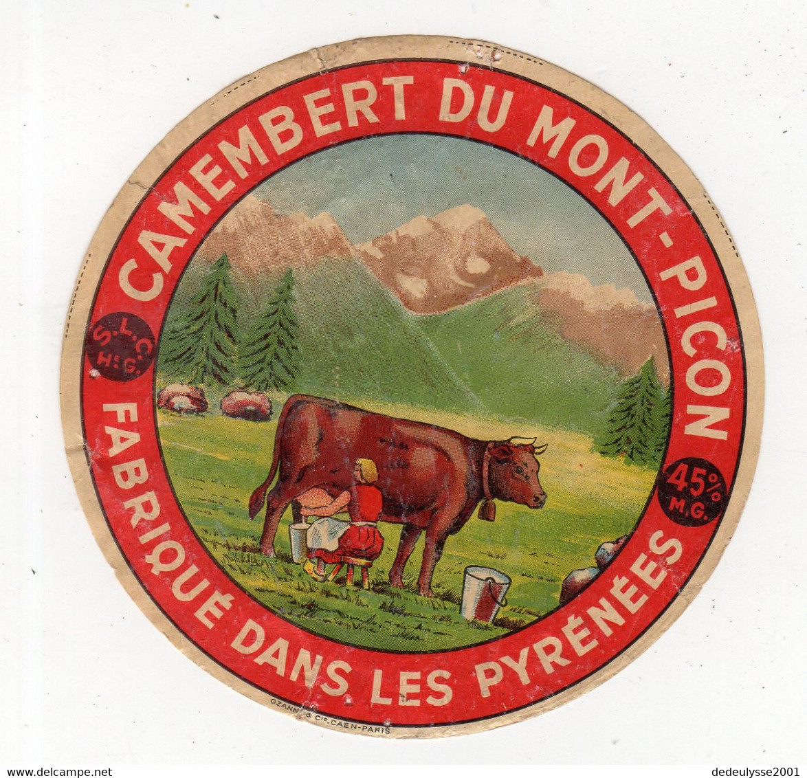 Spt21   31008     étiquette   Camembert Du Mont Picon - Fromage