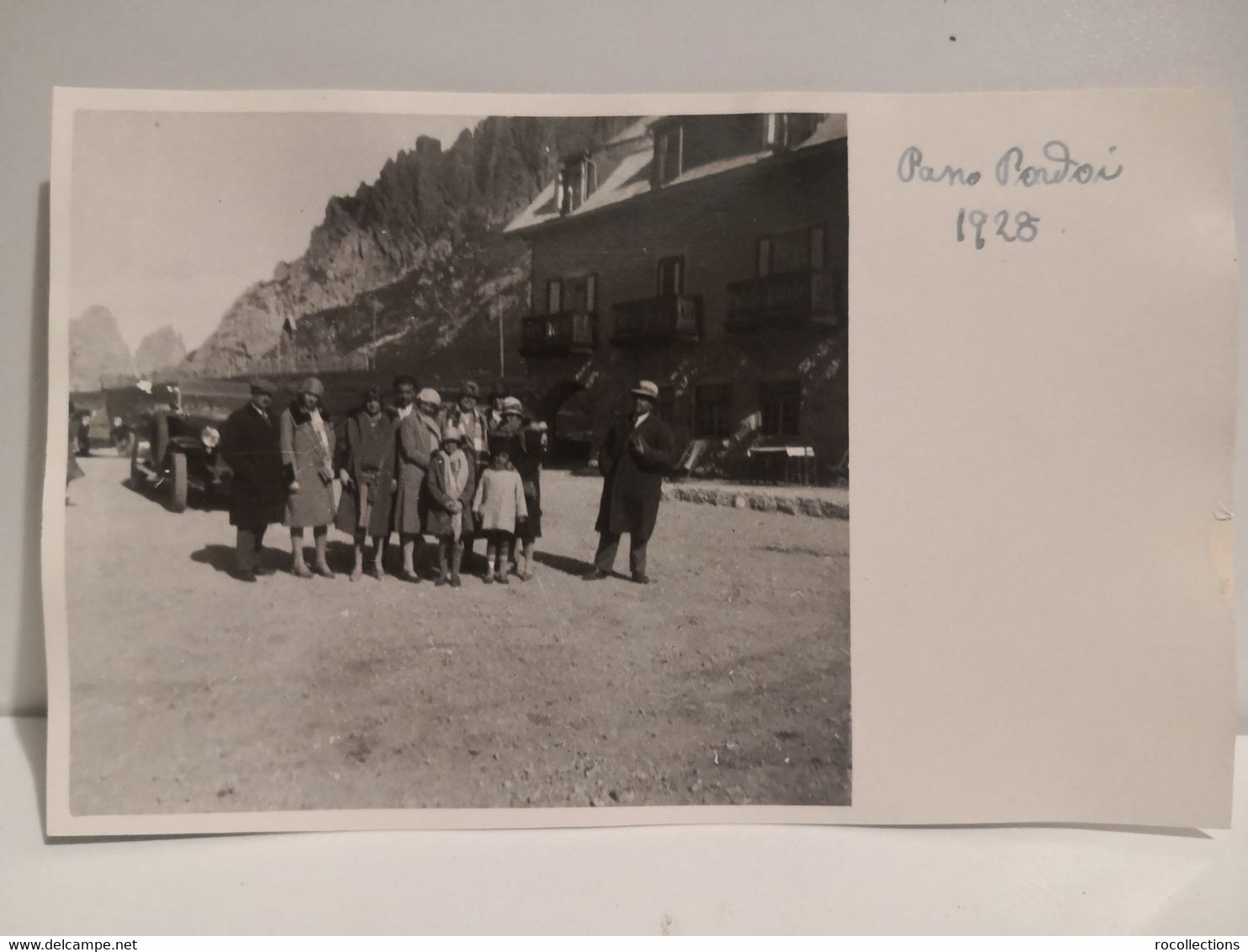 Italy Italia Postcard Foto Trentino PASSO PORDOI 1928 Persone Da Identificare - Other & Unclassified