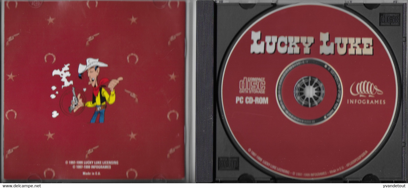 Lucky Luke. PC CD-ROM. Infogrames. Jeu. Western. Morris. - Platen & CD