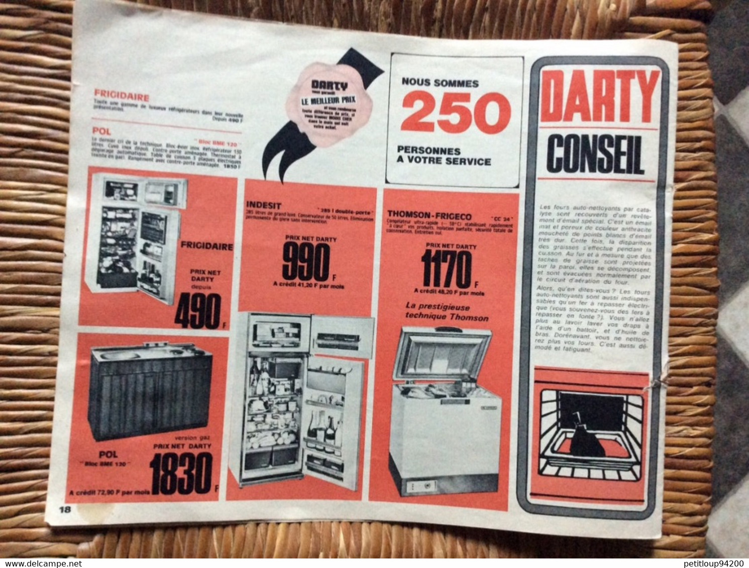 DOCUMENT COMMERCIAL  CATALOGUE  DARTY  Électroménager & Television