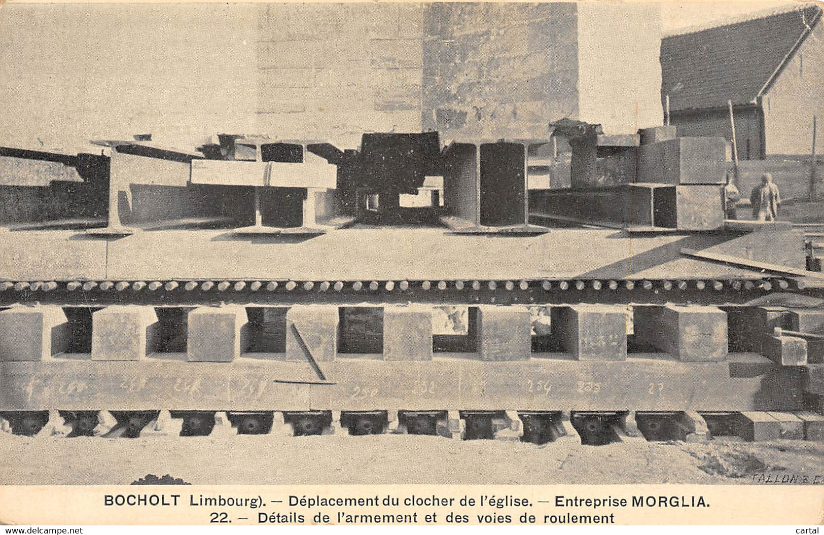 BOCHOLT - Déplacement Du Clocher De L'Eglise - Entreprise MORGLIA - Détails De L'armement Et Des Voies De Roulement. - Bocholt