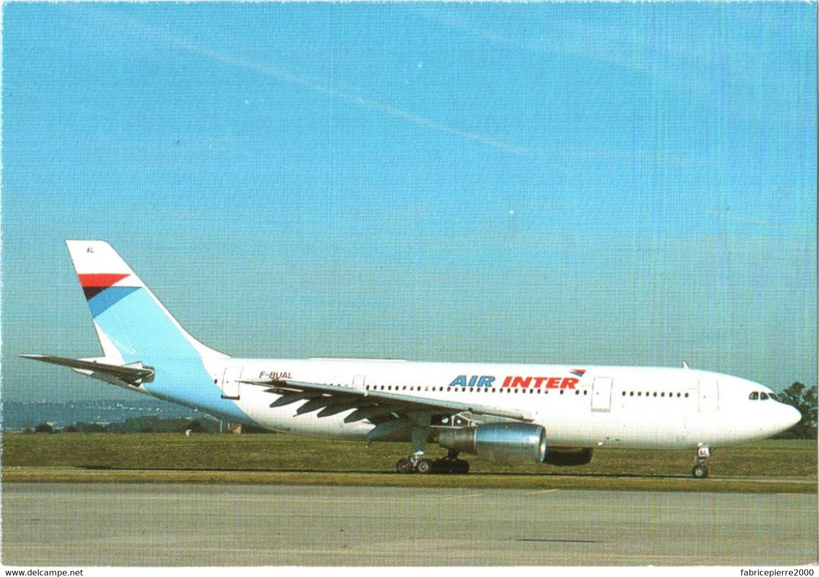 CPM 75 Paris - Aéroport De Paris-Orly. Airbus A-300 B2 (F-BUAL) D'AIR INTER TBE, Scan Recto Verso, Flamme SOS Amitiés - Aeroporto