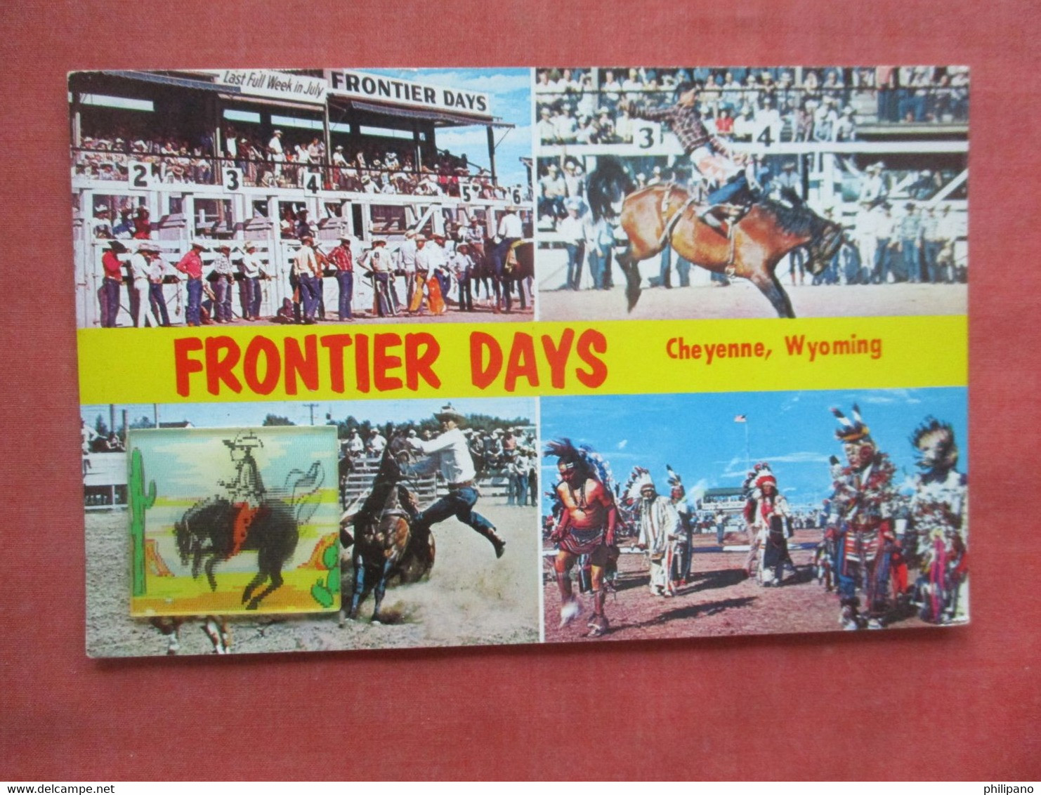 Bottom Left Corner Movable Hologram  Bucking Bronco -------  Frontier Days    Cheyenne Wyoming > Cheyenne      Ref 5180 - Cheyenne