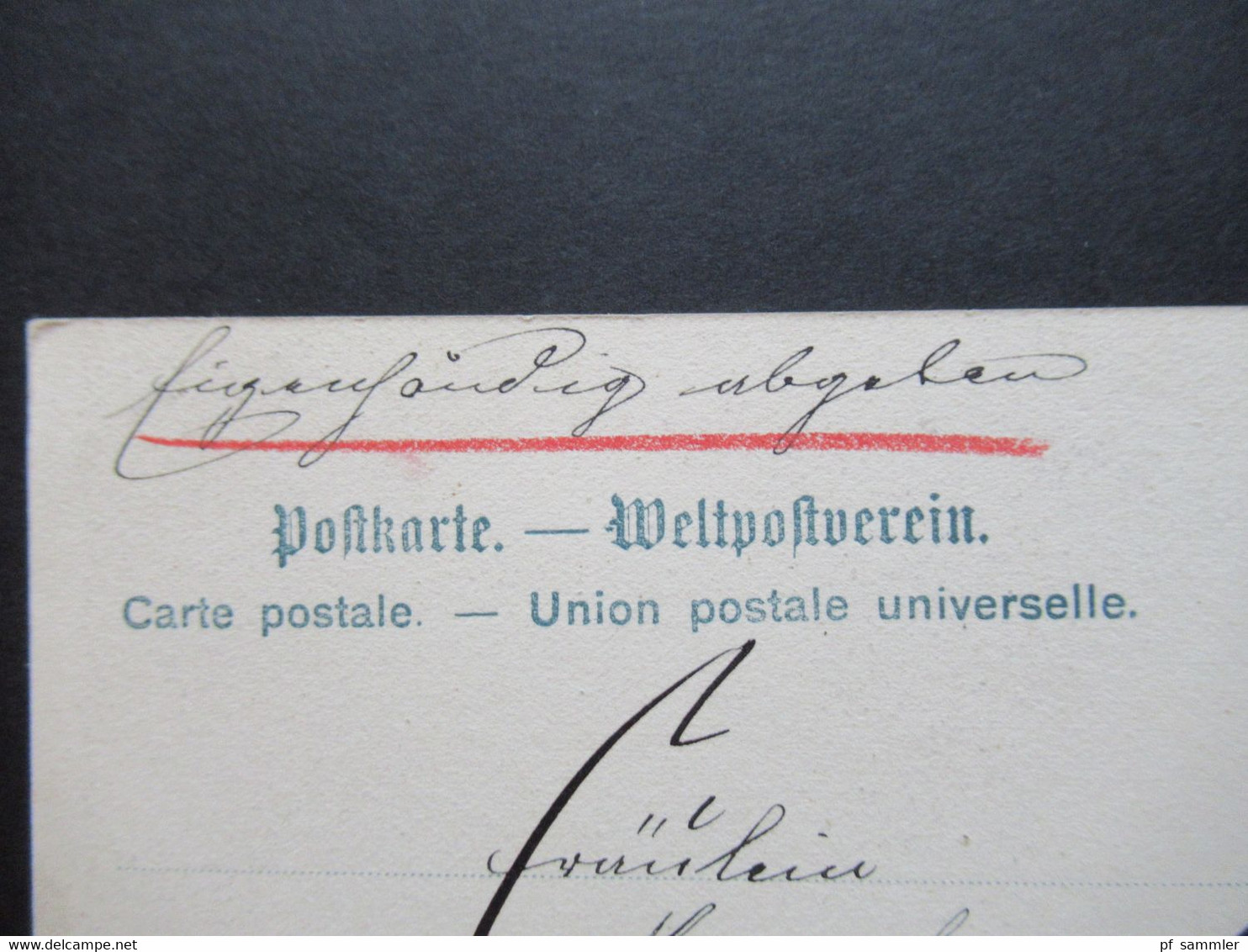 DR AK 1914 1903 Rezonville Stempel Metz und handschriftl Vermerk Eigenhändig abgegeben Stp. Braunschweig Ankunft