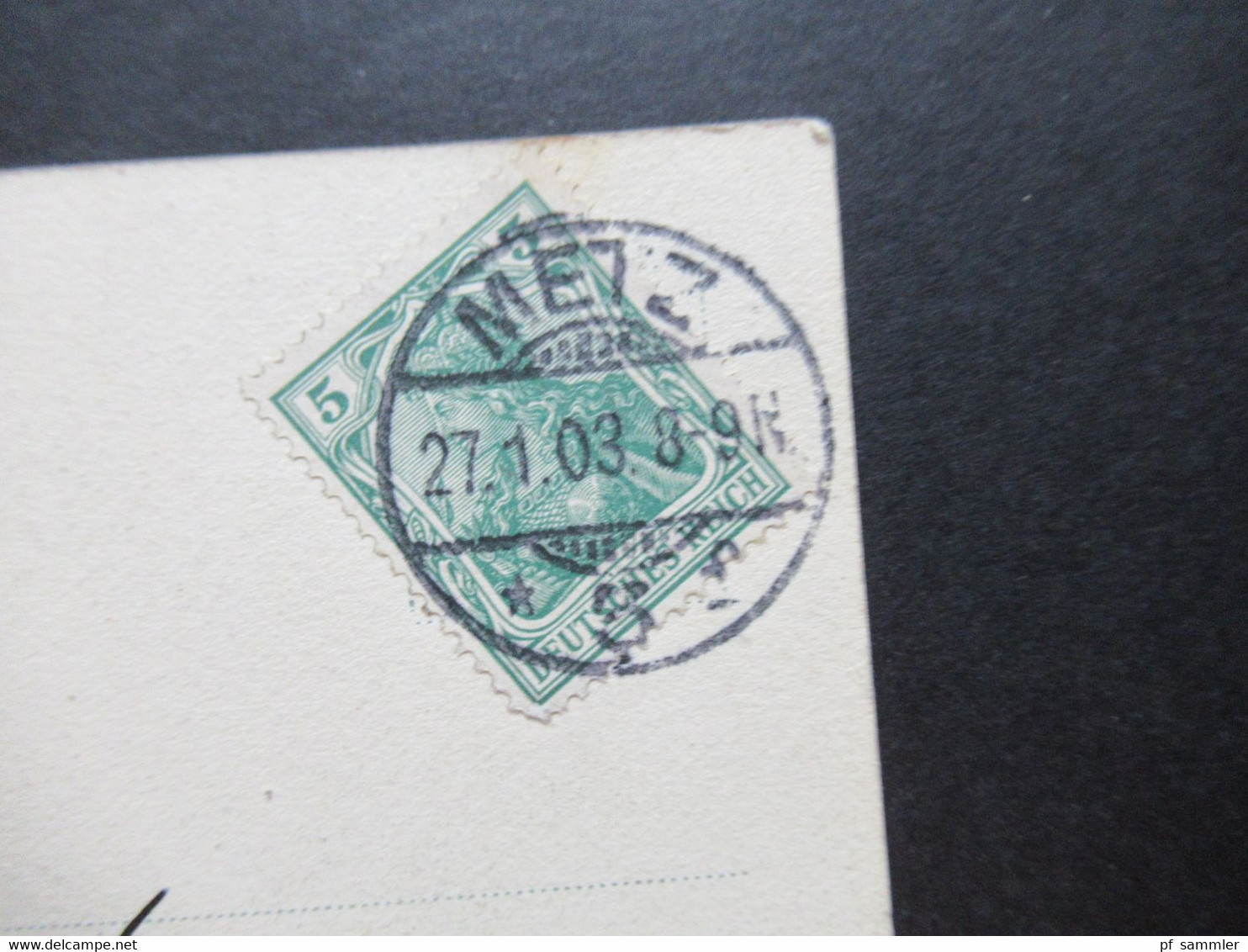 DR AK 1914 1903 Rezonville Stempel Metz und handschriftl Vermerk Eigenhändig abgegeben Stp. Braunschweig Ankunft