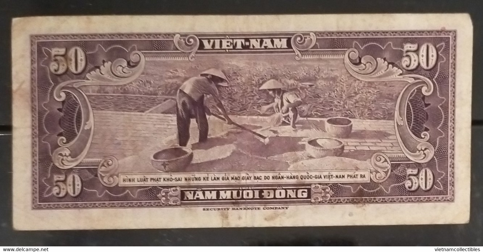 South Vietnam Viet Nam 50 Dong VF Banknote Note 1956 - Pick # 07 / 02 Photos - Viêt-Nam