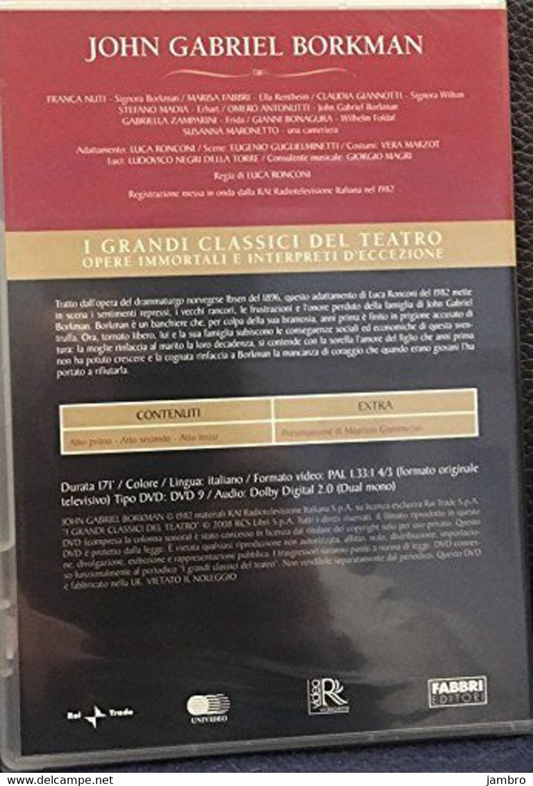 John Gabriel Borkman - Henrick Ibsen - I Grandi Classici Del - DVD - Classiques