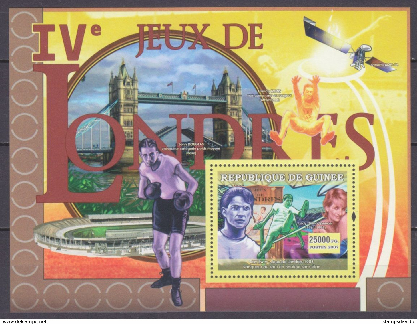 2007	Guinea	4608/B1122	1908 Olympic Games In London / Ray Ewry	7,00 € - Ete 1908: Londres