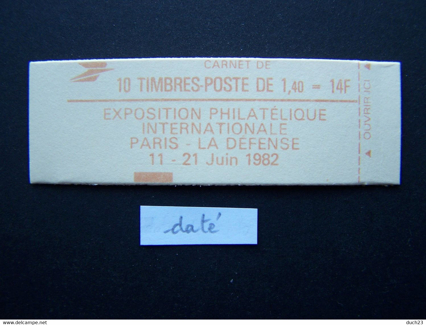 2102-C6 CONF. 9 CARNET DATE DU 13.1.81 FERME 10 TIMBRES SABINE DE GANDON 1,40 ROUGE PHILEXFRANCE 82 - Altri & Non Classificati