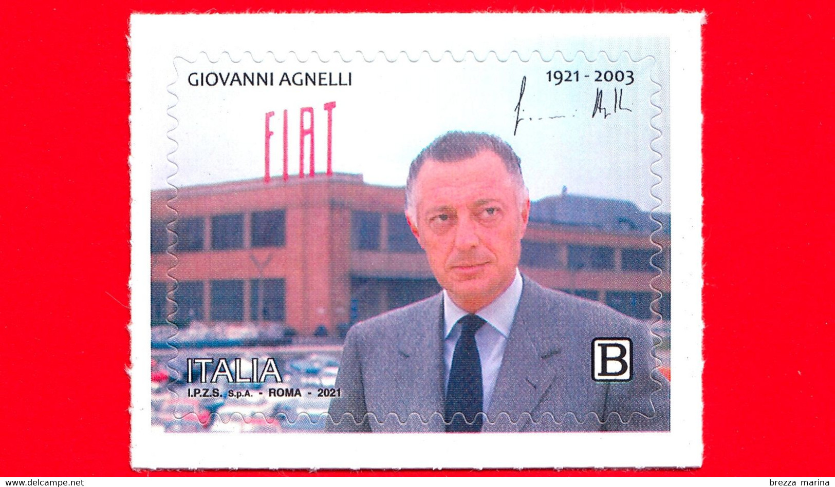 Nuovo - MNH - ITALIA - 2021 - 100 Anni Della Nascita Di Giovanni Agnelli (1921-2003) – Ritratto – FIAT – B - 2021-...: Ungebraucht