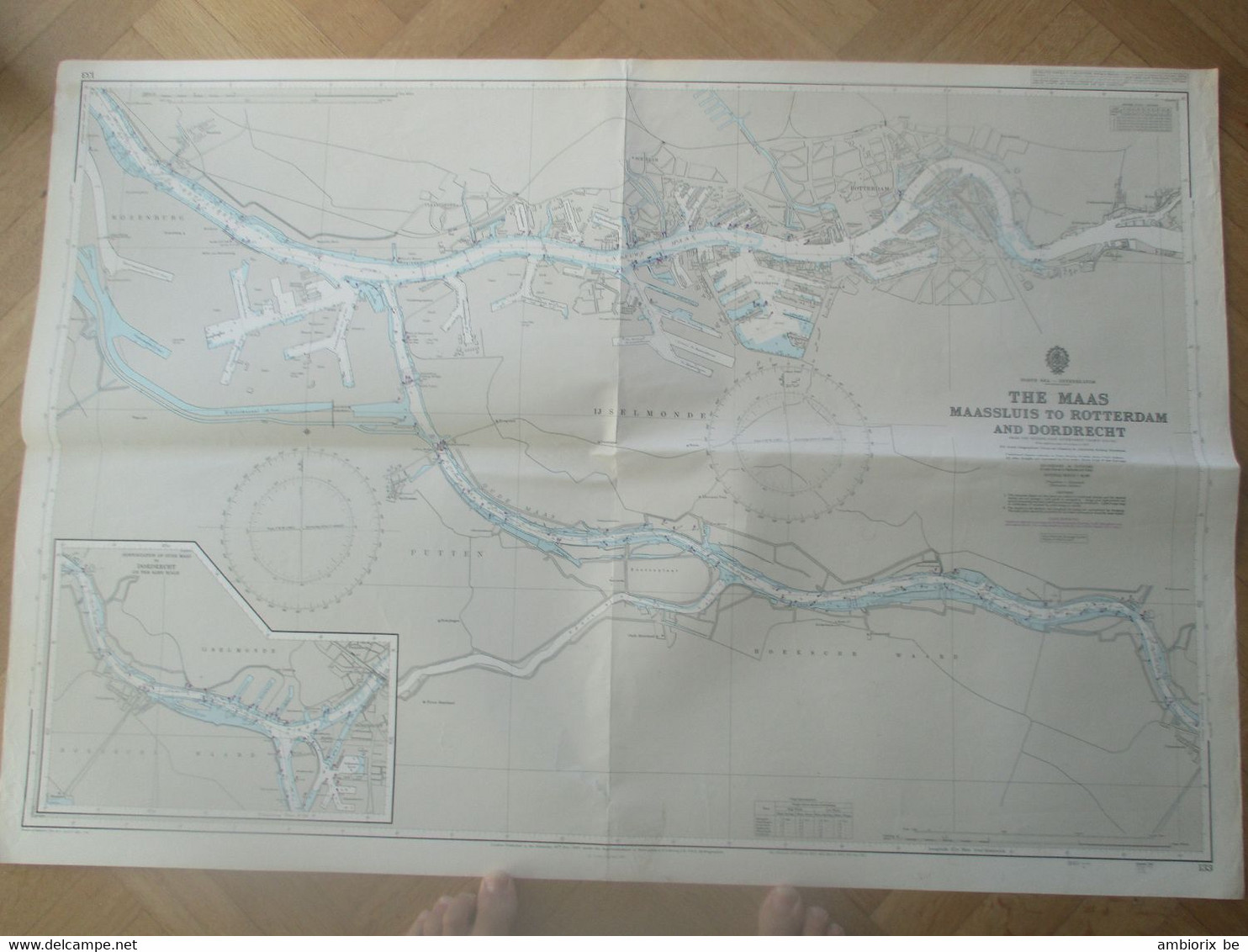 The Maas - Maassluis To Rotterdam And Dordrecht - Carte Marine - Seekarten