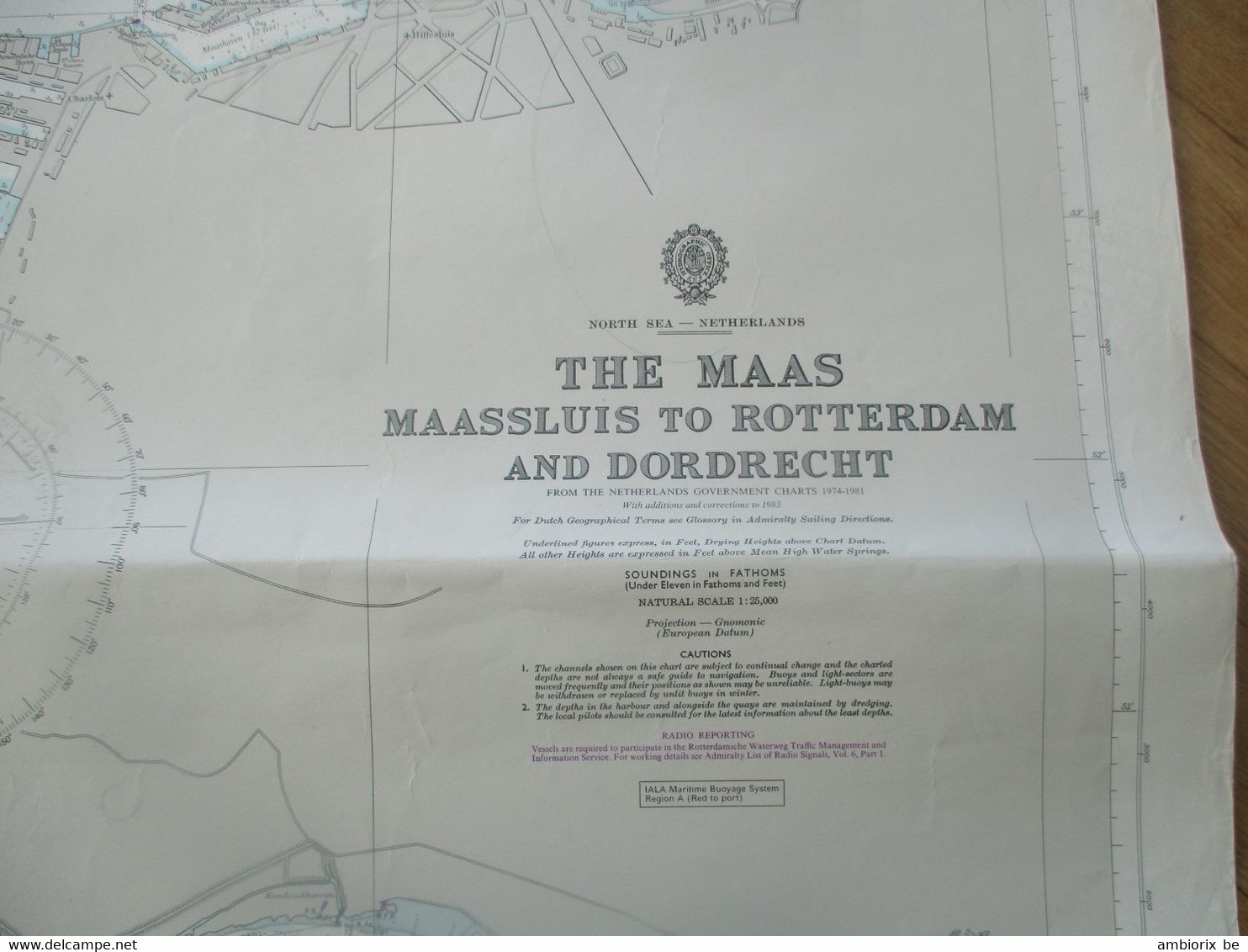 The Maas - Maassluis To Rotterdam And Dordrecht - Carte Marine - Cartas Náuticas